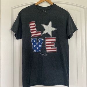 Piper Lou LOVE Patriotic Tee Shirt Medium